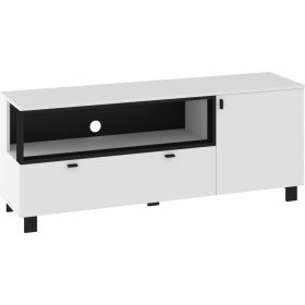 Vegas TV-állvány 2 ajtó - Fehér - Fekete
