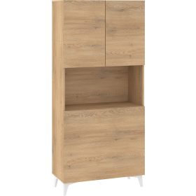   Megan 1 többfunkciós szekrény felhajtható asztallappal 3 ajtó - Cremona tölgy
