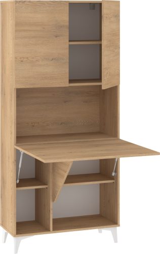 Megan 1 többfunkciós szekrény felhajtható asztallappal 3 ajtó - Cremona tölgy