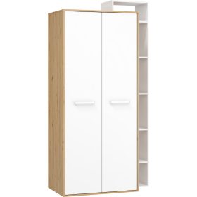   Rio gardróbszekrény 2 ajtó jobbos - Artisan tölgy - Fehér