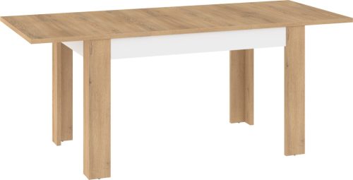 Hybrid kihúzható étkezőasztal - Cremona tölgy - Fehér