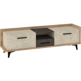   Boss TV-állvány 2 ajtó 1 fiók - Cremona tölgy - Granada mandula - Granada barna