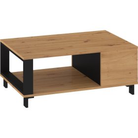 Vegas dohányzóasztal - Artisan tölgy - Fekete