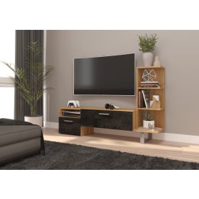 Best TV-állvány - Artisan tölgy - Beton fekete