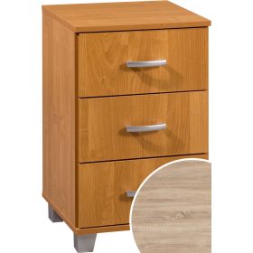 Komód 3 fiók KN-4033S - Világos Sonoma tölgy