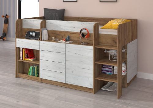 Smile galériaágy jobbos - Arany tölgy - Fehér tölgy