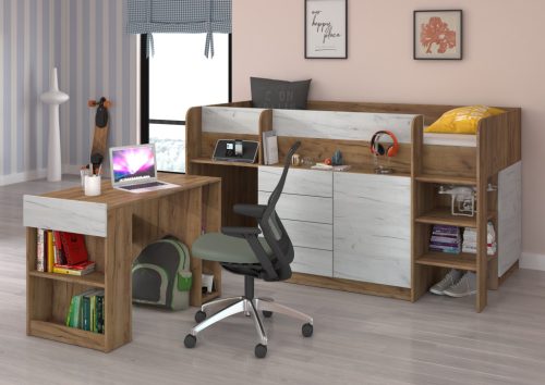 Smile galériaágy jobbos - Arany tölgy - Fehér tölgy