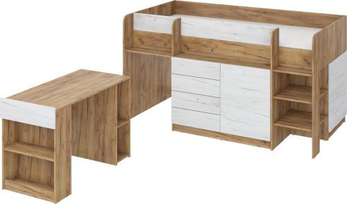 Smile galériaágy jobbos - Arany tölgy - Fehér tölgy