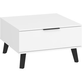   Sven kicsi dohányzóasztal 2 ajtó - Fehér - Fényes fehér