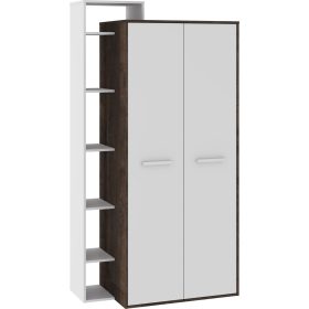 Rio gardróbszekrény 2 ajtó balos - Grange tölgy - Fehér