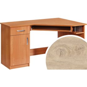 Carmen sarok számítógépasztal balos - Endgrain tölgy