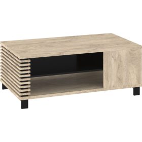   Lamir dohányzóasztal P téglalap alakú - Endgrain tölgy - Fekete