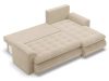 Tokio VI ágyazható szövet sarokkanapé, jobbos - Zöld kordbársony