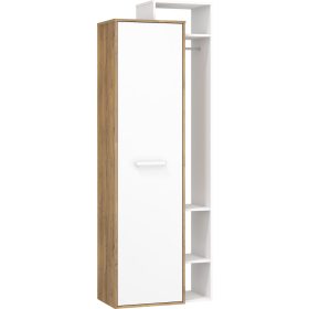   Rio gardróbszekrény 1 ajtó jobbos - Burgundy tölgy - Fehér