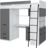 Level galériaágy jobbos - Fehér tölgy - Szürke