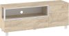 Vegas TV-állvány 2 ajtó - Endgrain tölgy - Fehér