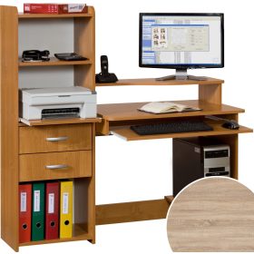 Saturn számítógépasztal - Világos Sonoma tölgy