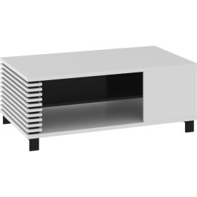 Lamir dohányzóasztal P téglalap alakú - Fehér - Fekete