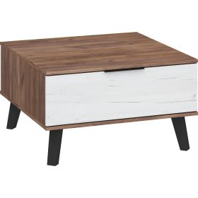   Sven kicsi dohányzóasztal 2 ajtó - Tobacco tölgy - Fehér tölgy