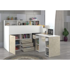 Neo galériaágy jobbos - Fehér - Granada mandula