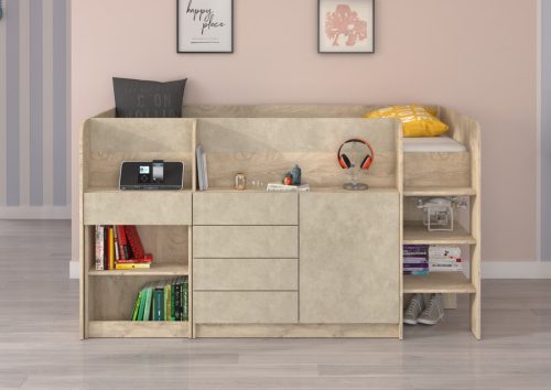 Smile galériaágy jobbos - Endgrain tölgy - Granada mandula