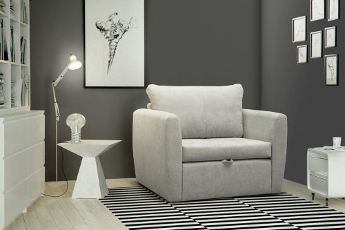 BLL-80-PS fotelágy ágyneműtartóval - Rózsaszín