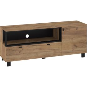 Vegas TV-állvány 2 ajtó - Arany tölgy - Fekete