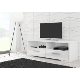 Roma TV-állvány 2 ajtó - Fehér - Fényes fehér