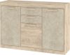 Maximus komód 3 ajtó 2 fiók - Endgrain tölgy - Granada mandula