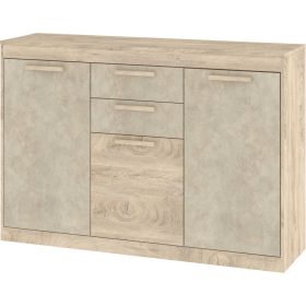   Maximus komód 3 ajtó 2 fiók - Endgrain tölgy - Granada mandula