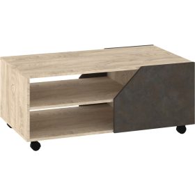   Pax 110 dohányzóasztal - Endgrain tölgy - Fehér - Granada barna