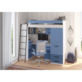 Smyk galériaágy balos - Fehér - Világos kék - Kék