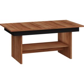   Dallas  emelhető és kihúzható dohányzóasztal - Wallis szilva - Fekete