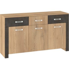 Hugo komód 3 ajtó 3 fiók - Cremona tölgy - Granada barna