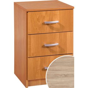 Komód 3 fiók K-4033S - Világos Sonoma tölgy