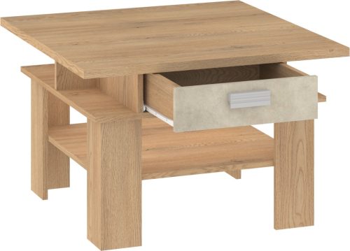 Solo dohányzóasztal 2 fiók - Cremona tölgy - Granada mandula