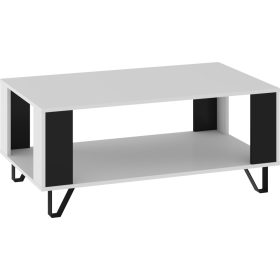 Boss dohányzóasztal - Fehér - Fényes fekete