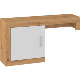   Verin TV-állvány rátét elem 1 ajtó balos - Artisan tölgy - Fehér