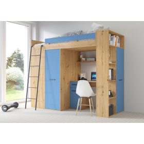 Verana galériaágy balos - Artisan tölgy - Kék