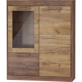   Maximus könyvespolc 2 ajtó 1 üveges ajtó - Tobacco tölgy - Arany tölgy