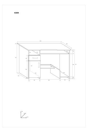 Kier számítógépasztal - Éger