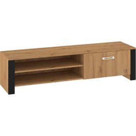 Hugo TV-állvány 1 ajtó - Artisan tölgy - Fekete