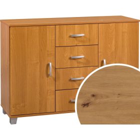 Komód 2 ajtó 4 fiók KN-1244S2D - Artisan tölgy