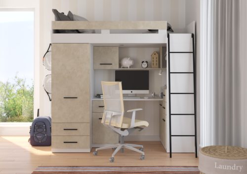 Smyk galériaágy jobbos - Fehér - Granada mandula