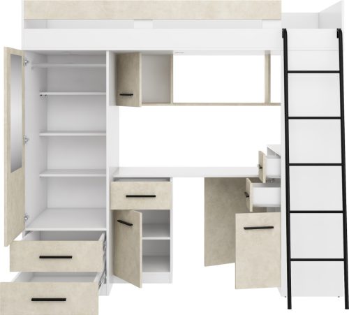 Smyk galériaágy jobbos - Fehér - Granada mandula