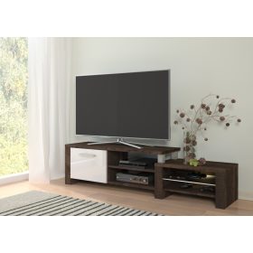 Orion TV-állvány 1 ajtó - Grange tölgy - Fényes fehér