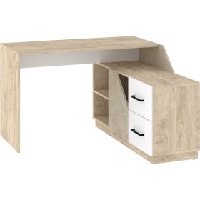   Pax 120P sarok íróasztal kombináció jobbos - Endgrain tölgy - Fehér - Granada mandula