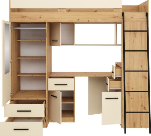 Smyk galériaágy jobbos - Artisan tölgy - Krém