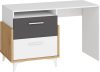 Hey íróasztal 2 fiók 125 - Artisan tölgy - Fehér - Szürke