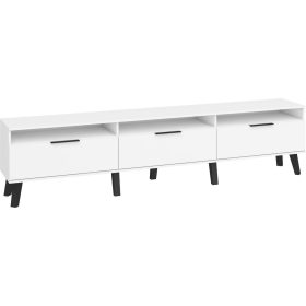 Sven TV-állvány 3 ajtó - Fehér - Fényes fehér